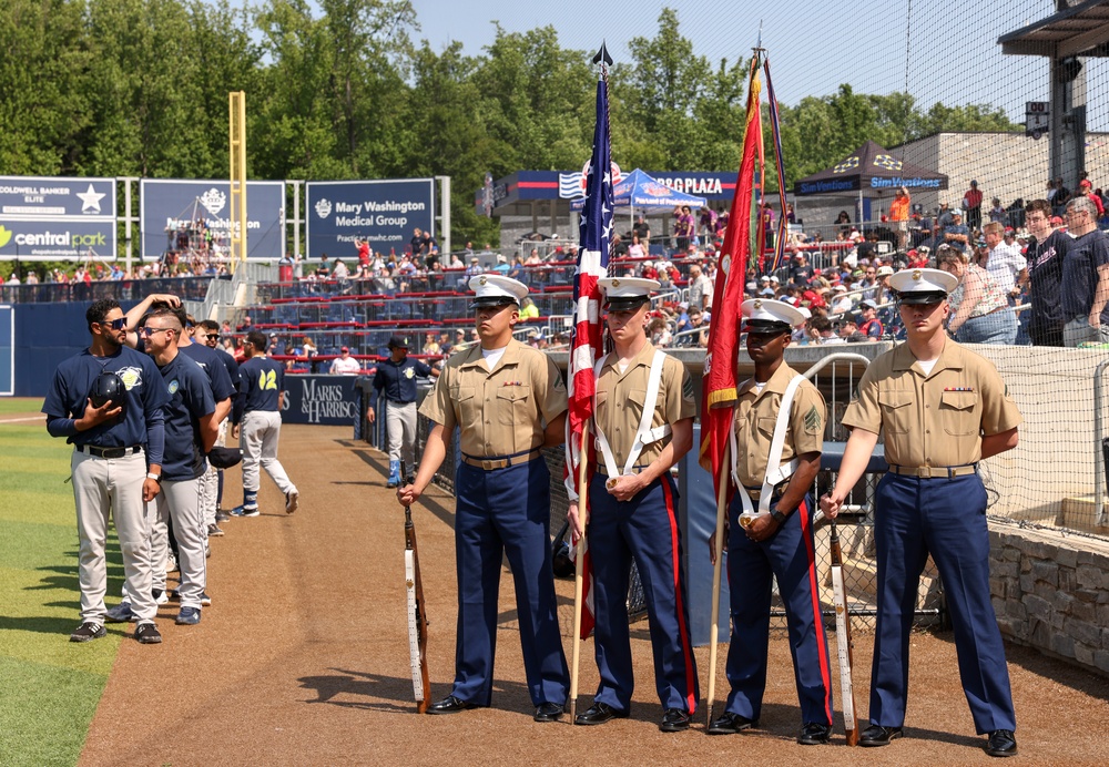 DVIDS - Images - Fredericksburg Nationals host “Marine Day” at Virginia  Credit Union Stadium [Image 1 of 4]