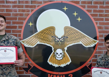 U.S. Marines from VMU-2 awarded for responding to a vehicle crash