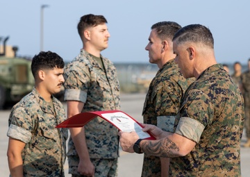 U.S. Marines from VMU-2 awarded for responding to a vehicle crash