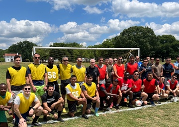 International military student soccer game builds community
