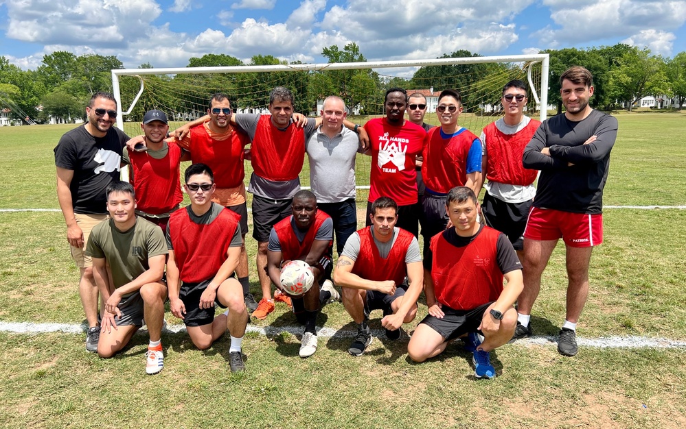 International military student soccer game builds community