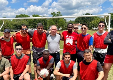 International military student soccer game builds community