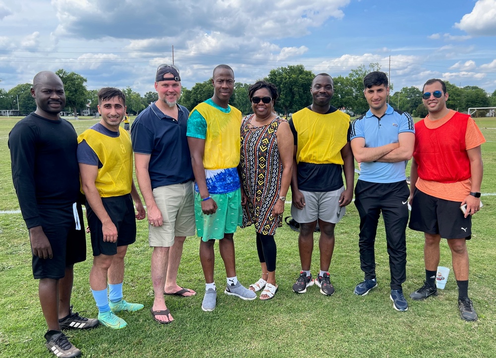 International military student soccer game builds community