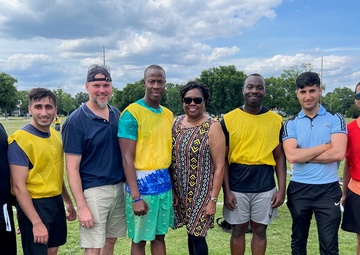 International military student soccer game builds community