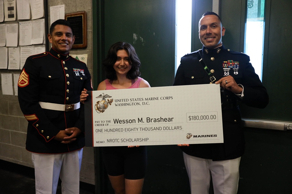 Sacramento Marines Present NROTC Scholarship