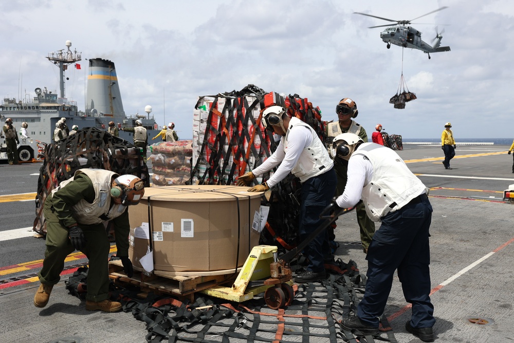 USS Bataan conducts replenishment-at-sea