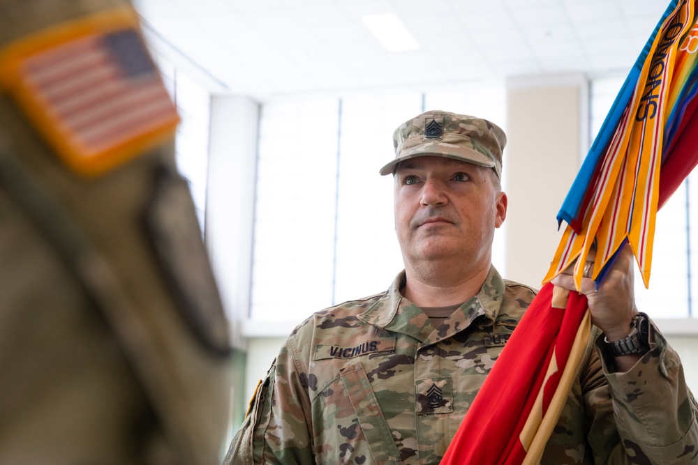 CSM Vicinus takes responsibility of the 143rd Regional Support Group