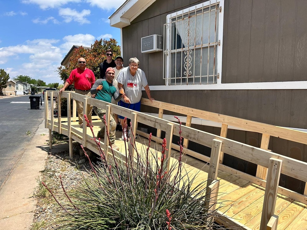 Kirtland's AFSA Chapter Builds Ramps for low-income disabled people