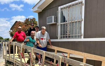 Kirtland's AFSA Chapter Builds Ramps for low-income disabled people