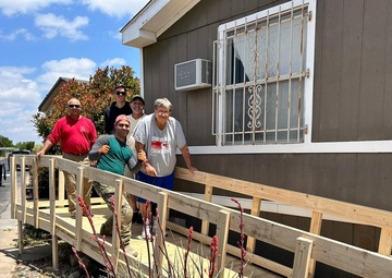 Kirtland's AFSA Chapter Builds Ramps for low-income disabled people