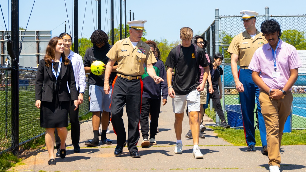 Head of Marine recruiting visits Princeton High School