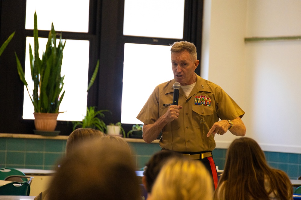Head of Marine recruiting visits Princeton High School