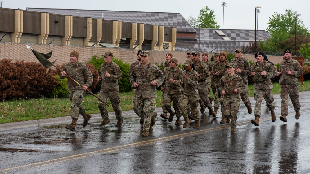 Fairchild Airmen participate in ruck in honor of police week