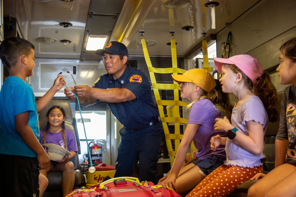 Pacific Missile Range Facility Fire Department Hosts Elementary School Students