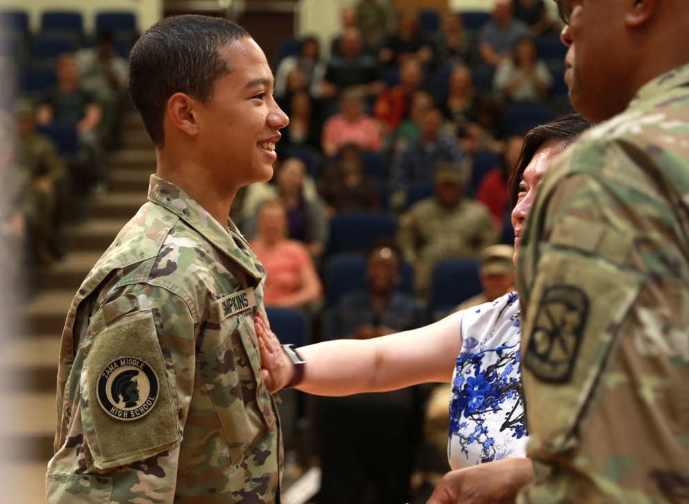 Zama Middle High School JROTC cadets recognized at end-of-year ceremony