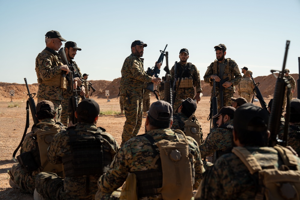 Syrian Free Army conducts individual weapon qualifications
