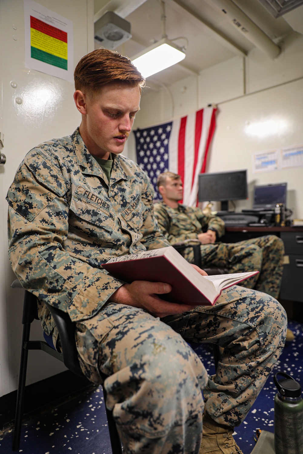 USS Carter Hall Conducts Protestant Services