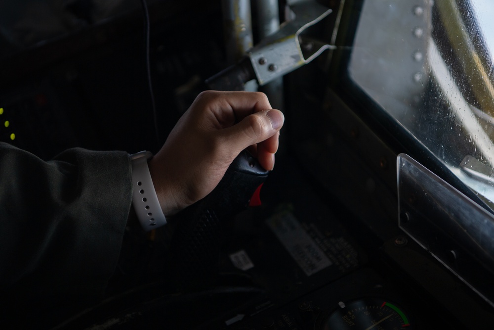 KC-135 refuels Raptors during Northern Edge 23-1