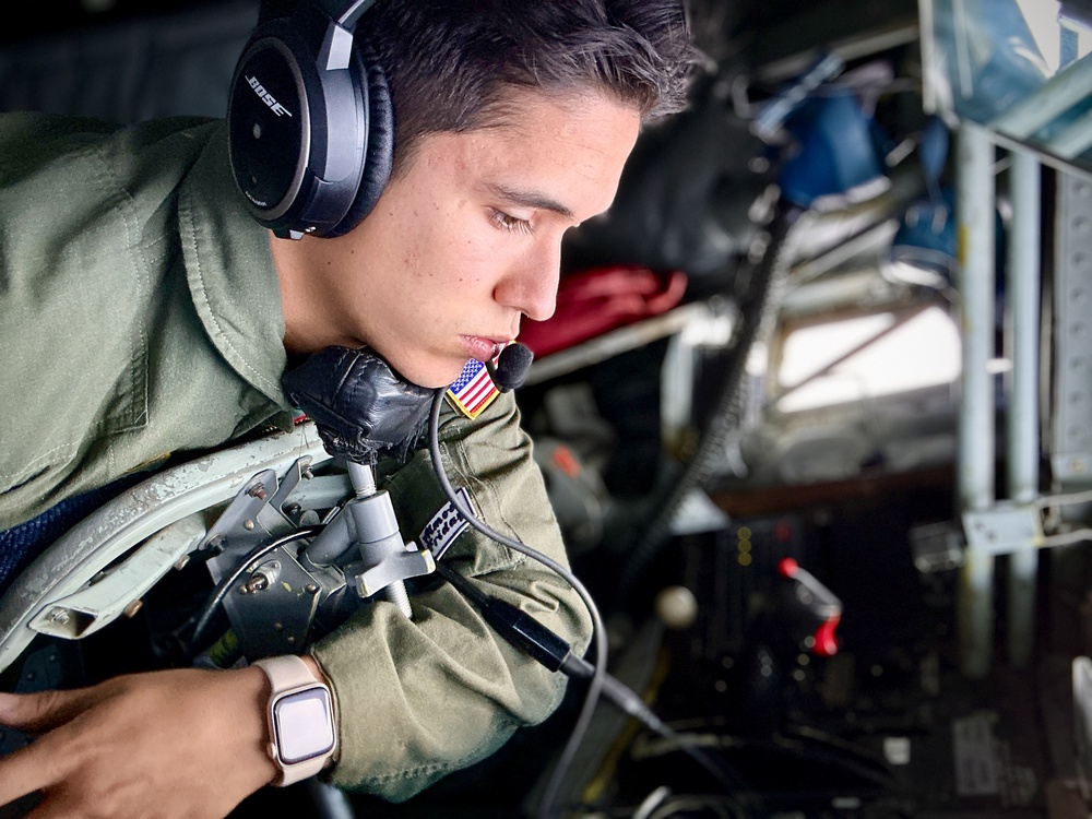 KC-135 refuels Raptors during Northern Edge 23-1