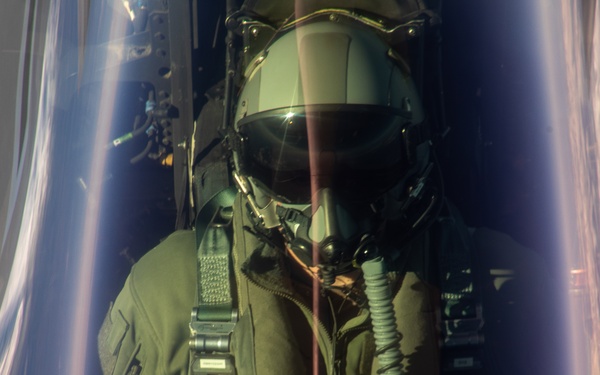 KC-135 refuels Raptors during Northern Edge 23-1