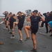 USS Ronald Reagan (CVN 76) Sailor commence flight deck PT