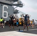 USS Ronald Reagan (CVN 76) Sailor commence flight deck PT