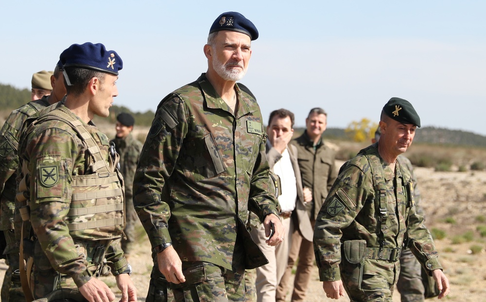 The Spanish King Felipe VI visits U.S. Army and Spanish Soldiers during Swift Response 23