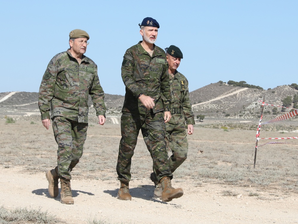 The Spanish King Felipe VI visits U.S. Army and Spanish Soldiers during Swift Response 23