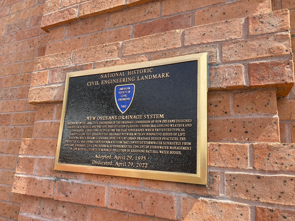 New Orleans Drainage System dedication as a National Historic Civil Engineering Landmark