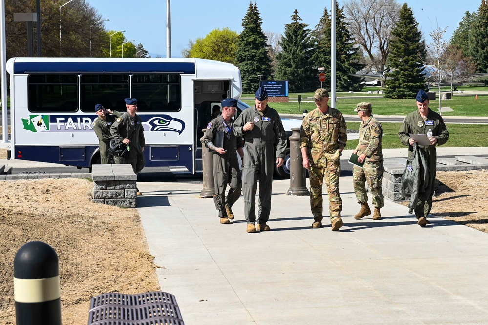 18th AF commander Maj. Gen. Corey Martin visits Fairchild AFB