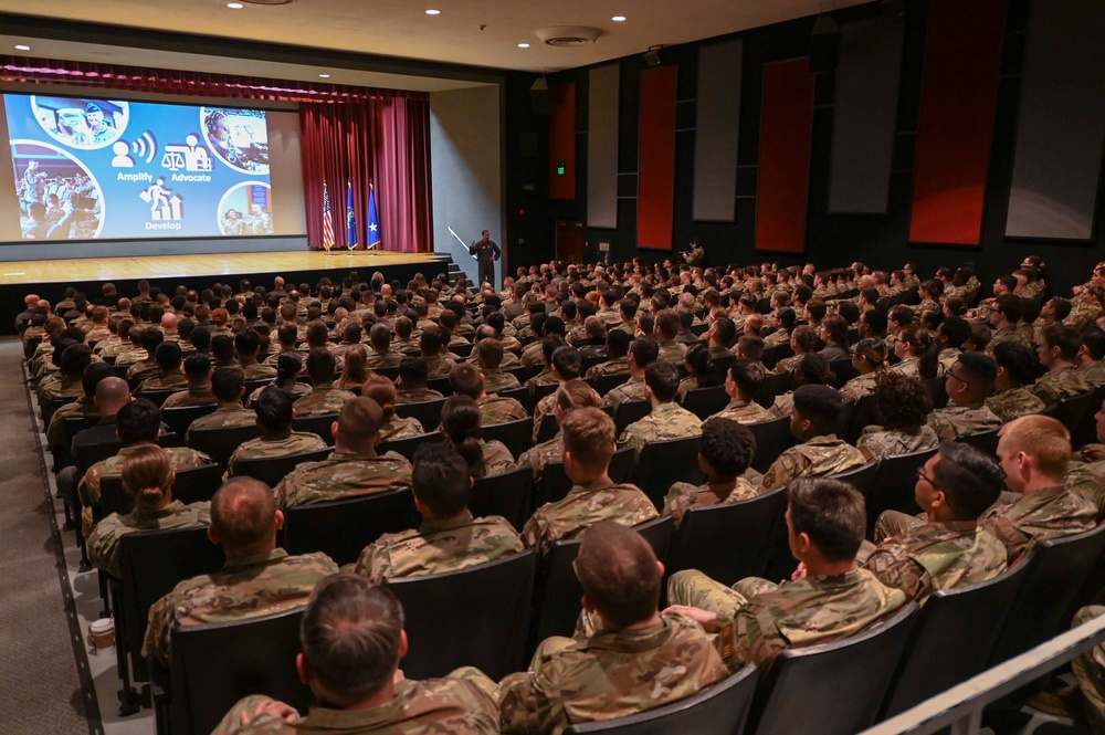 18th AF commander Maj. Gen. Corey Martin visits Fairchild AFB