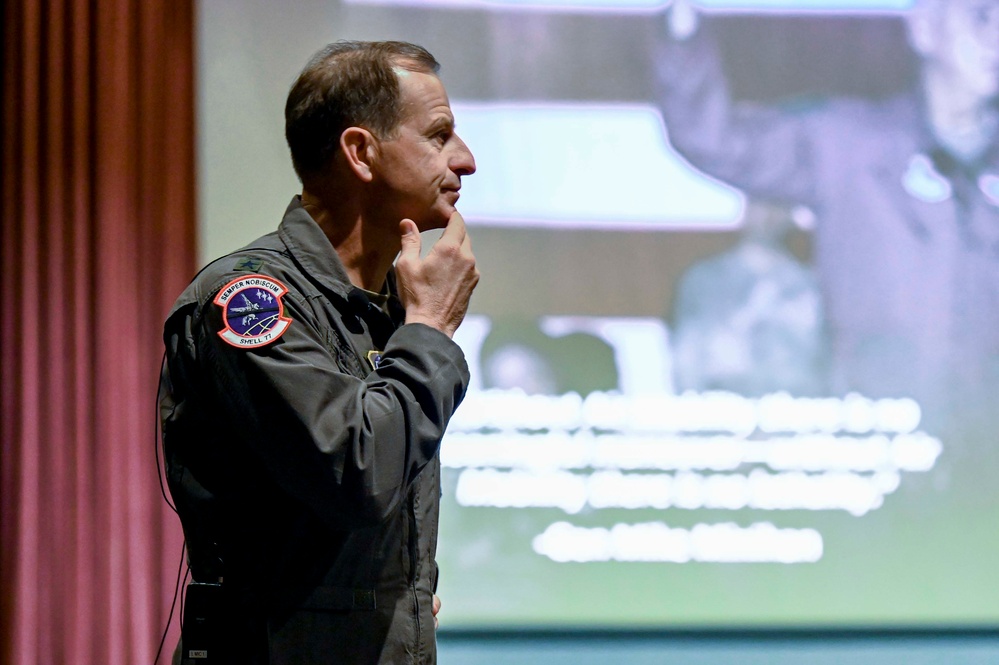 18th AF commander Maj. Gen. Corey Martin visits Fairchild AFB