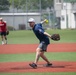 Sailors Participate In A Softball Game During A Port Visit To Japan