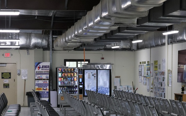 Patton Gateway Welcome Center at Camp Arifjan, Kuwait, May 2023