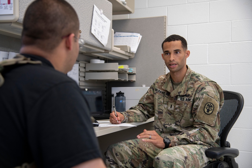 Service Members in Training Physical Therapy Clinic