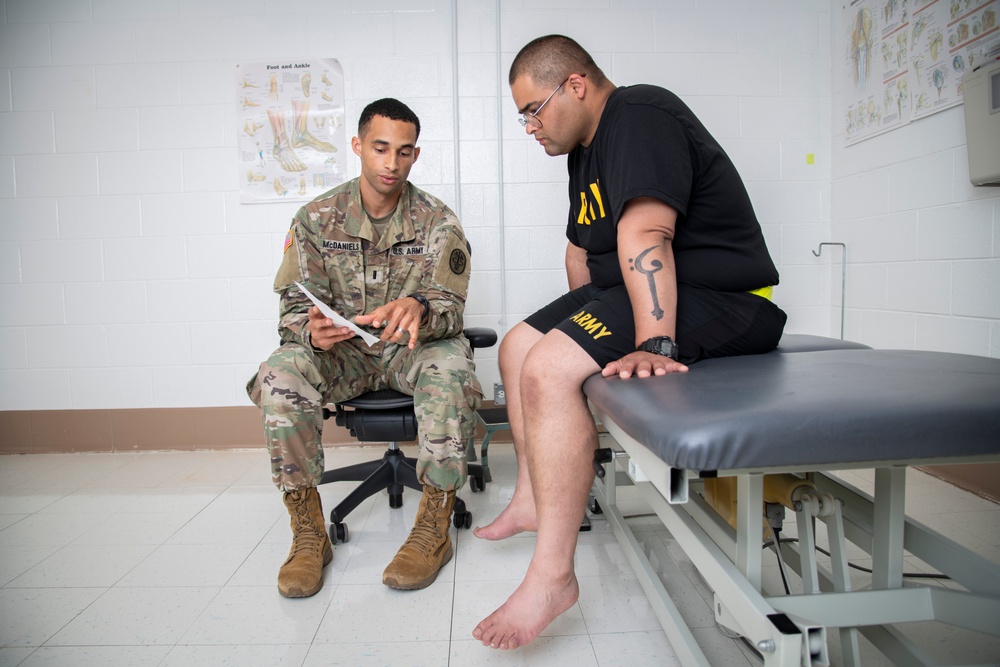 Service Members in Training Physical Therapy Clinic