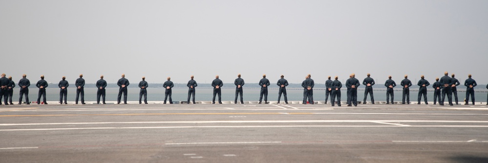 Manning the Rail: George Washington Departs Newport News Shipbuilding