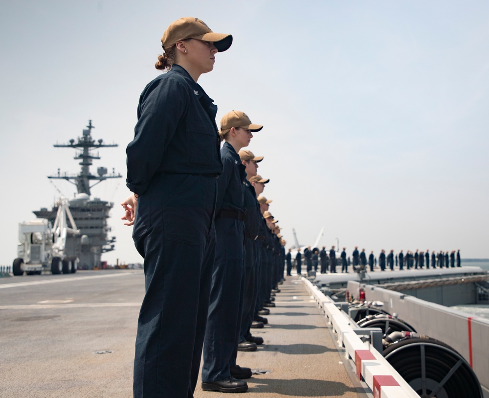 Manning the Rail: George Washington Departs Newport News Shipbuilding