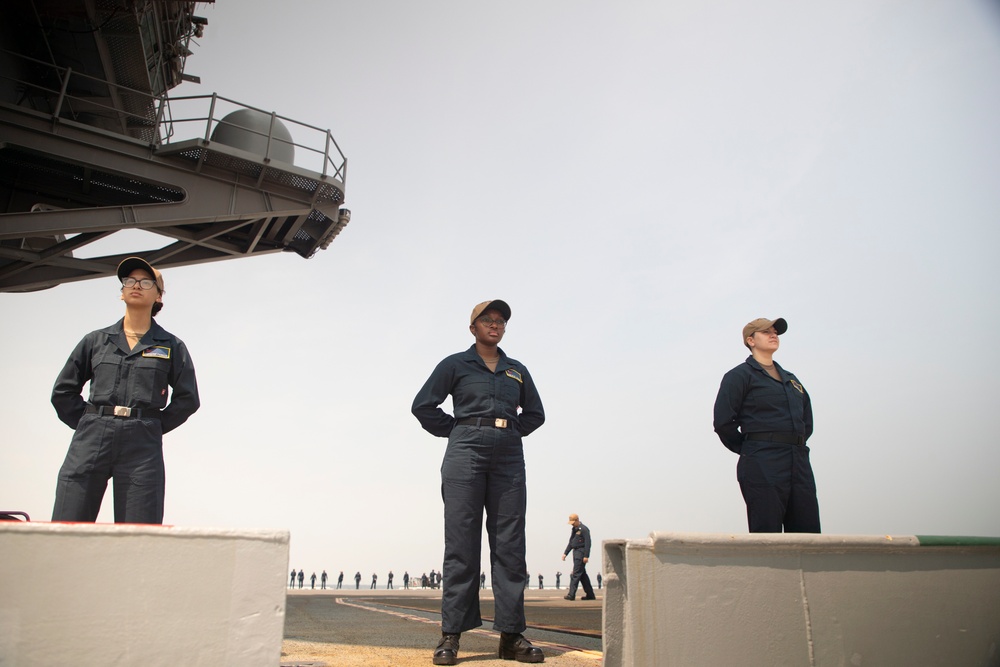 Manning the Rail: George Washington Departs Newport News Shipbuilding