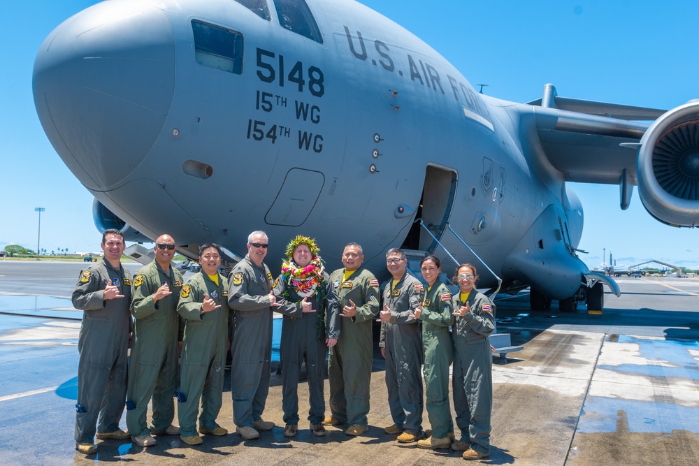 Sky-High Finale: Lt. Col. Anthony Davis, Airlift Pilot, Concludes Distinguished Career