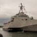 USS Cincinnati (LCS 20) Pulls into port for LA Fleet week.