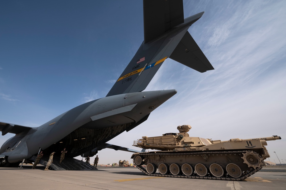 15th EAS deliver M1A2 Abrams for Exercise Iron Union 19