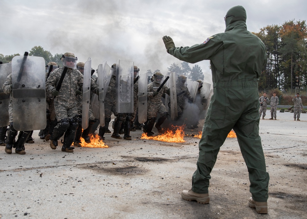 Task Force Nighthawk conduct fire phobia training