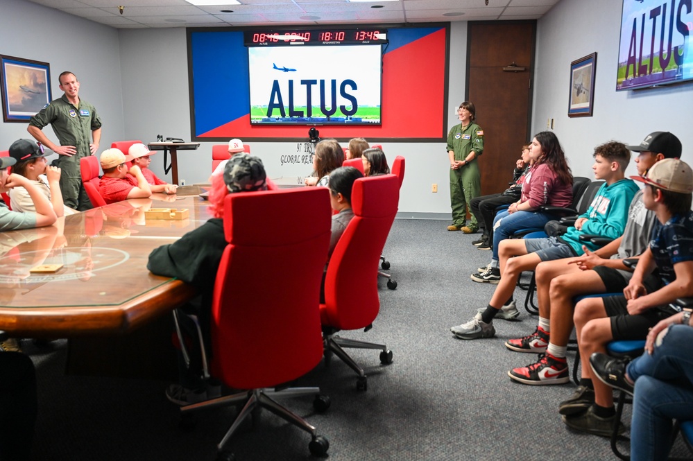 Navajo students have ‘a moment of science’ with 97 AMW AIM Wing program