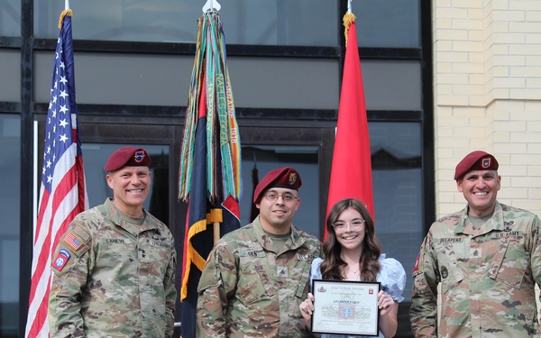 All American Week Junior Paratrooper of the Year 2023