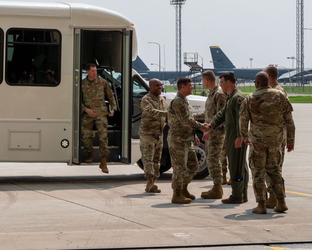 8th Air Force leadership visits Minot AFB