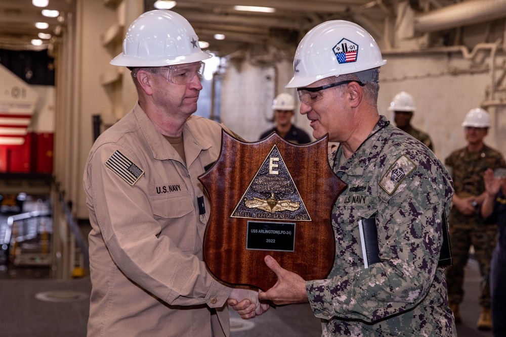 USS Arlington receives 2022 Battle Efficiency award