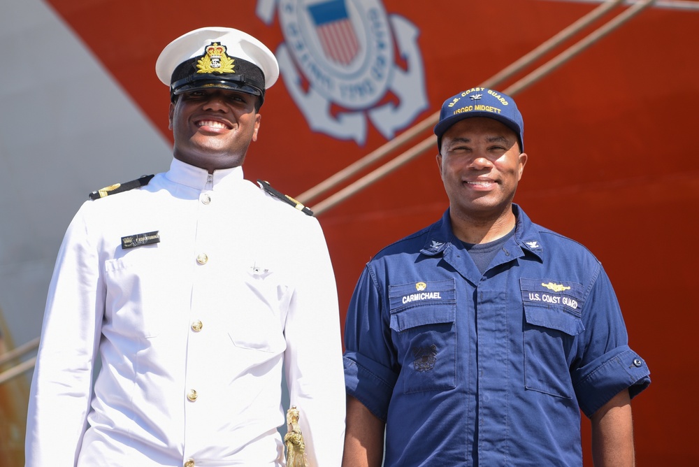 U.S. Coast Guard Cutter Midgett interacts with Fijian navy