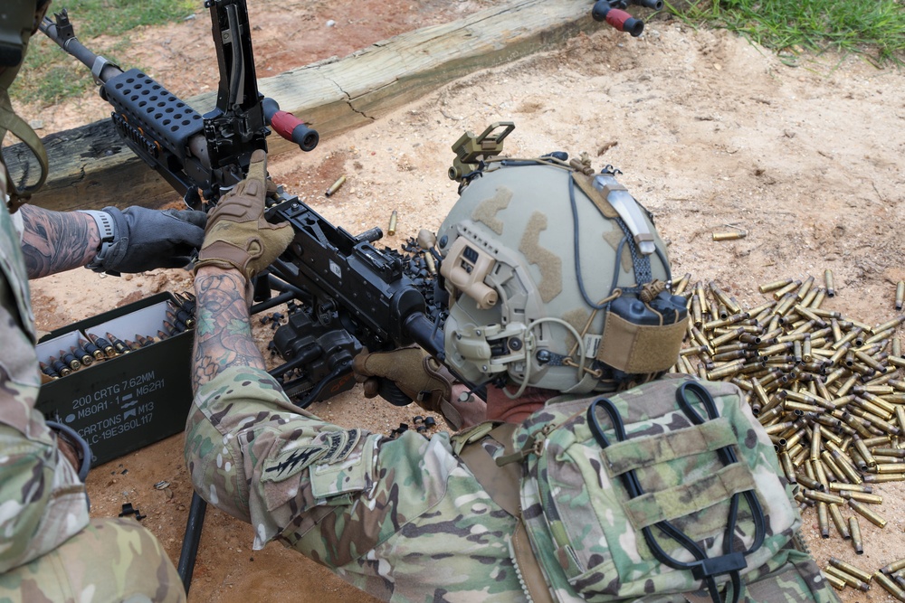 3rd Special Forces Group (Airborne) run a marksmanship range during Southern Strike