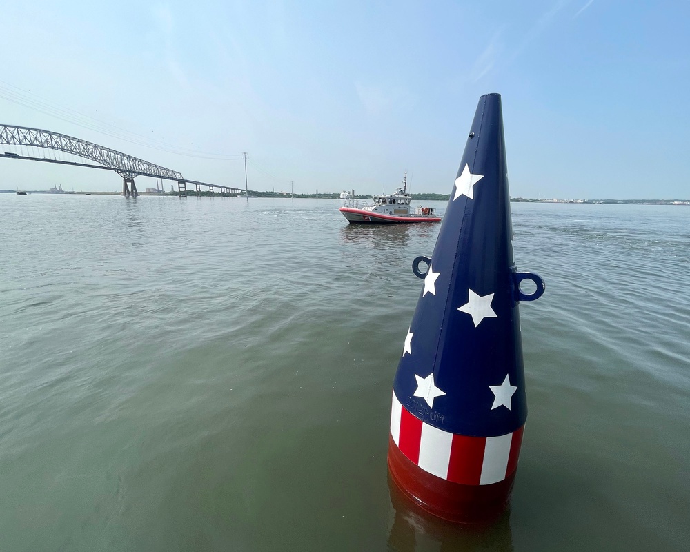 Coast Guard sets historic Francis Scott Key Memorial Buoy in Baltimore Harbor